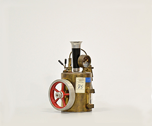 Modello di motore alternativo a vapore con caldaia 